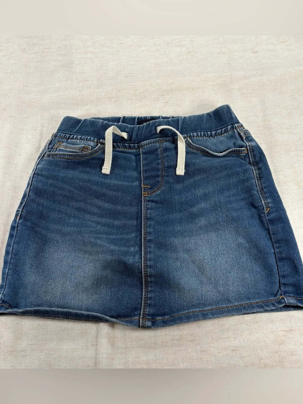 GAP Girls Denim Skirt with Knit Waist - Dark Blue